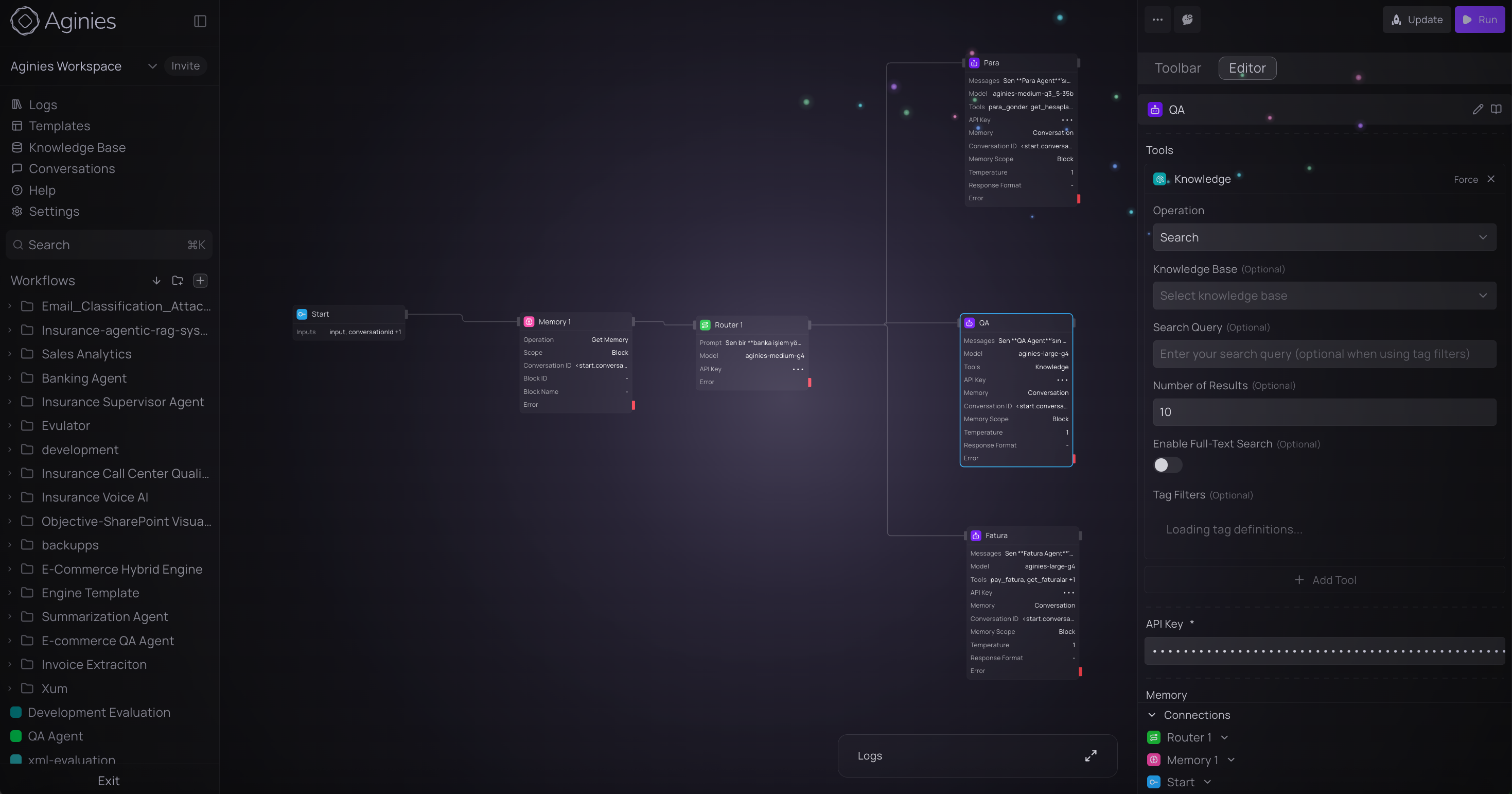 Aginies supervisor agent workflow coordinating specialized sub-agents