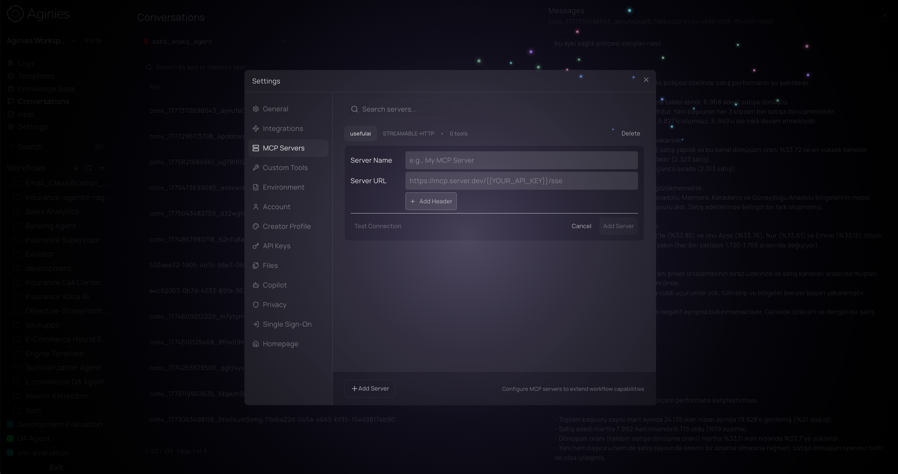MCP server configuration