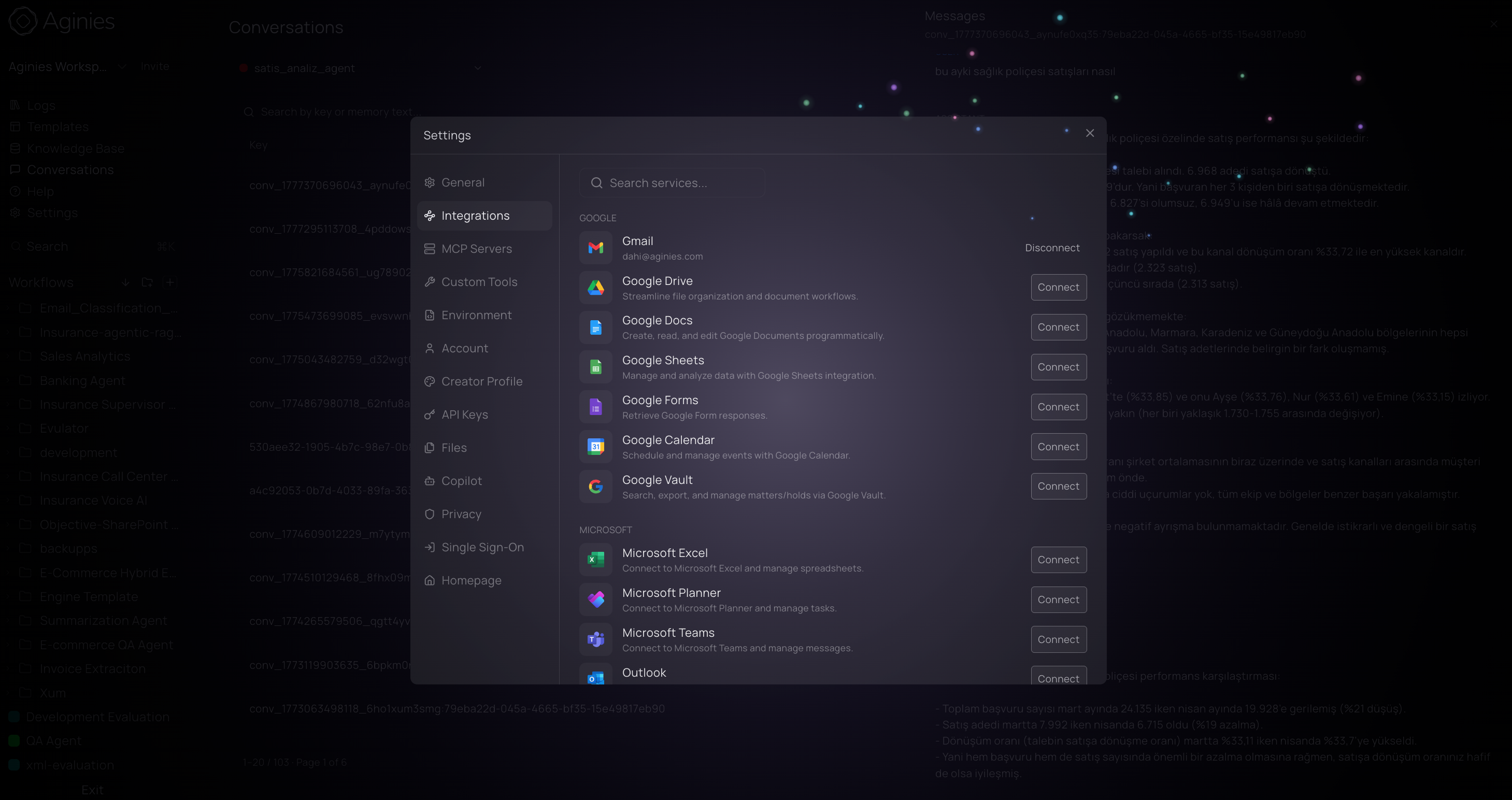 Integration catalog with Google Workspace and Microsoft services